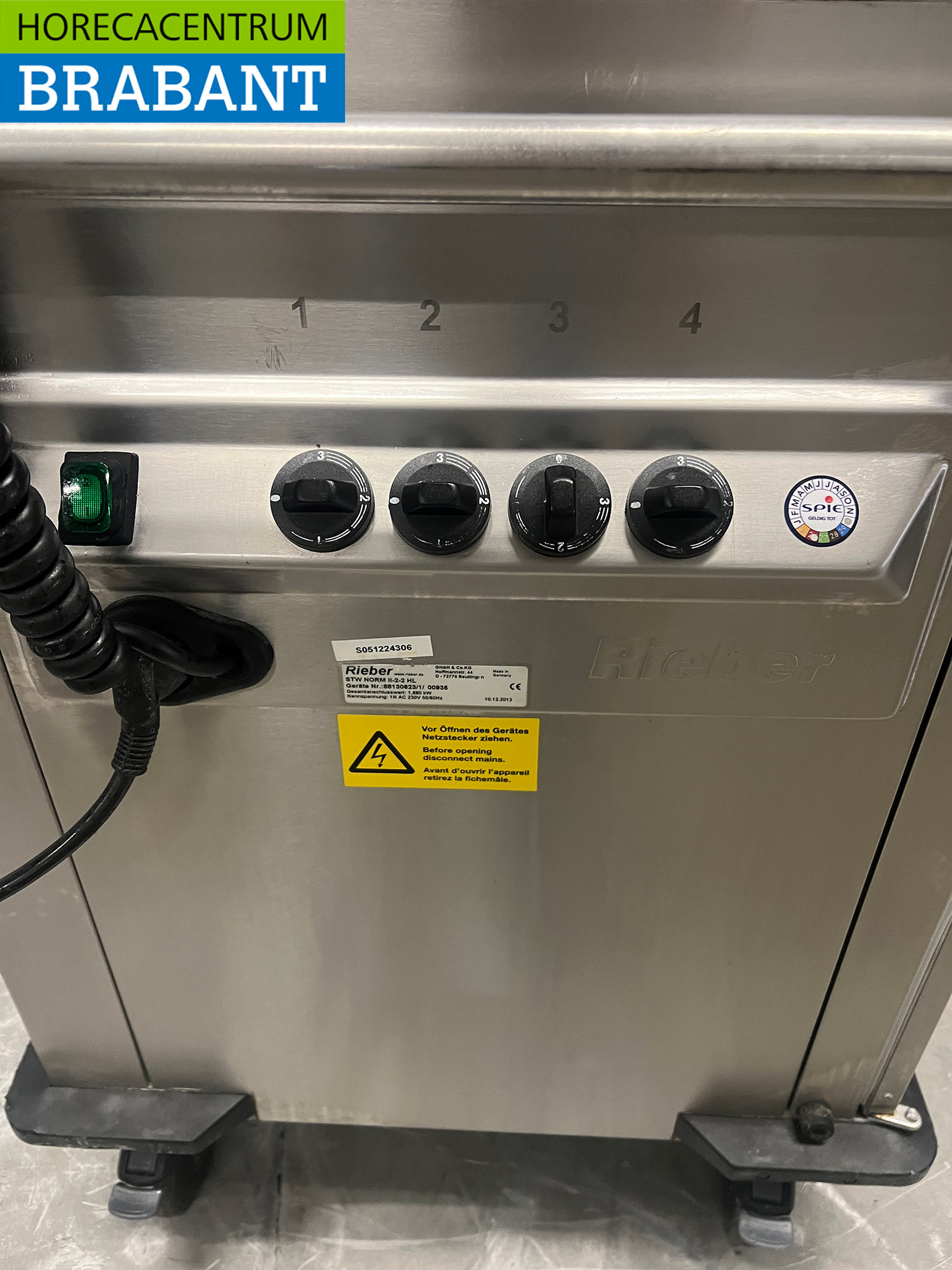 Stainless steel Rieber Mobile Bain-Marie 2 x 1/1 GN with warming cabinet 230V Horeca - Image 6