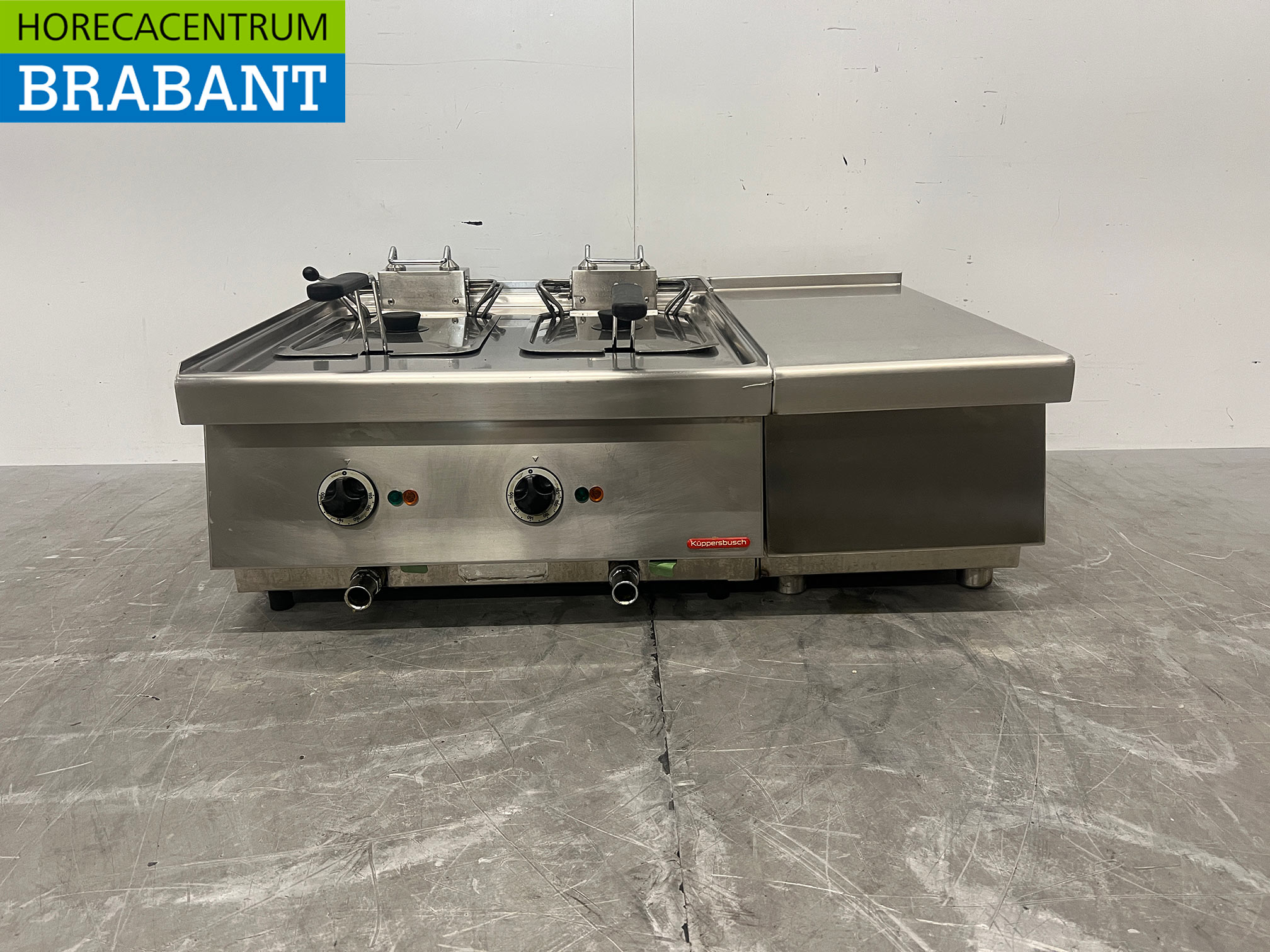 Stainless Steel Kupperbusch Double Deep Fryer, 2 x 10 liters, 2 x 400V, Commercial Use