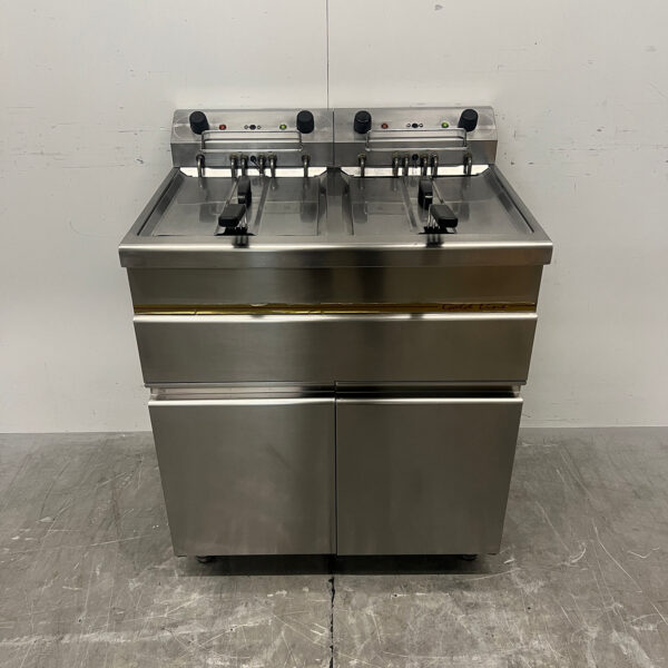 Stainless Steel Stilfer Double Fryer, 2 x 15 liters, 2 x 400V, Commercial Use