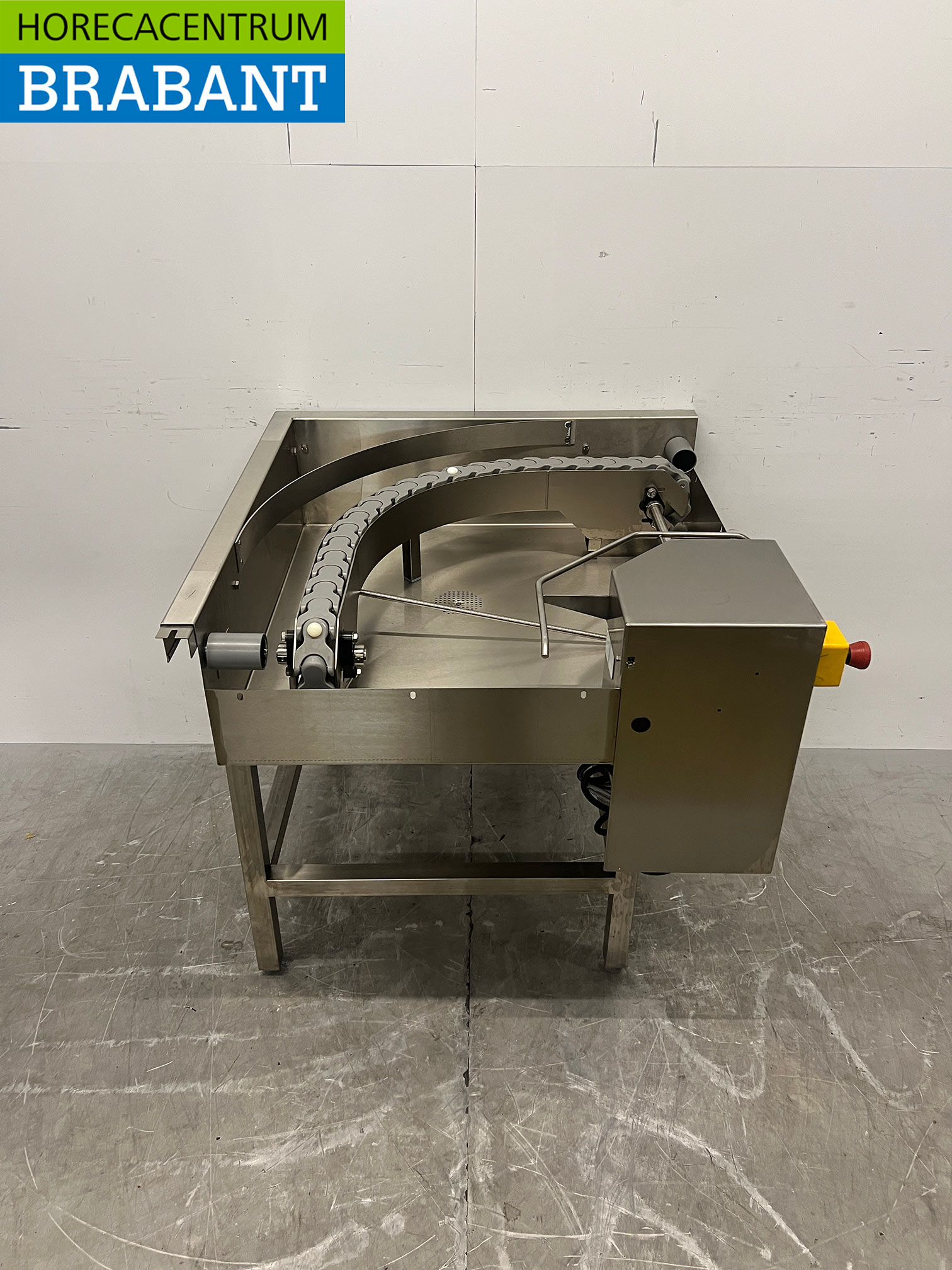 Idesta Stainless Steel Drain Table, Powered 90-Degree Elbow, 400V, Food Service