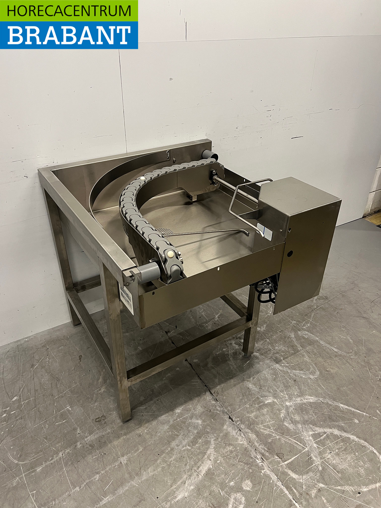 Idesta Stainless Steel Drain Table, Powered 90-Degree Elbow, 400V, Food Service - Image 3