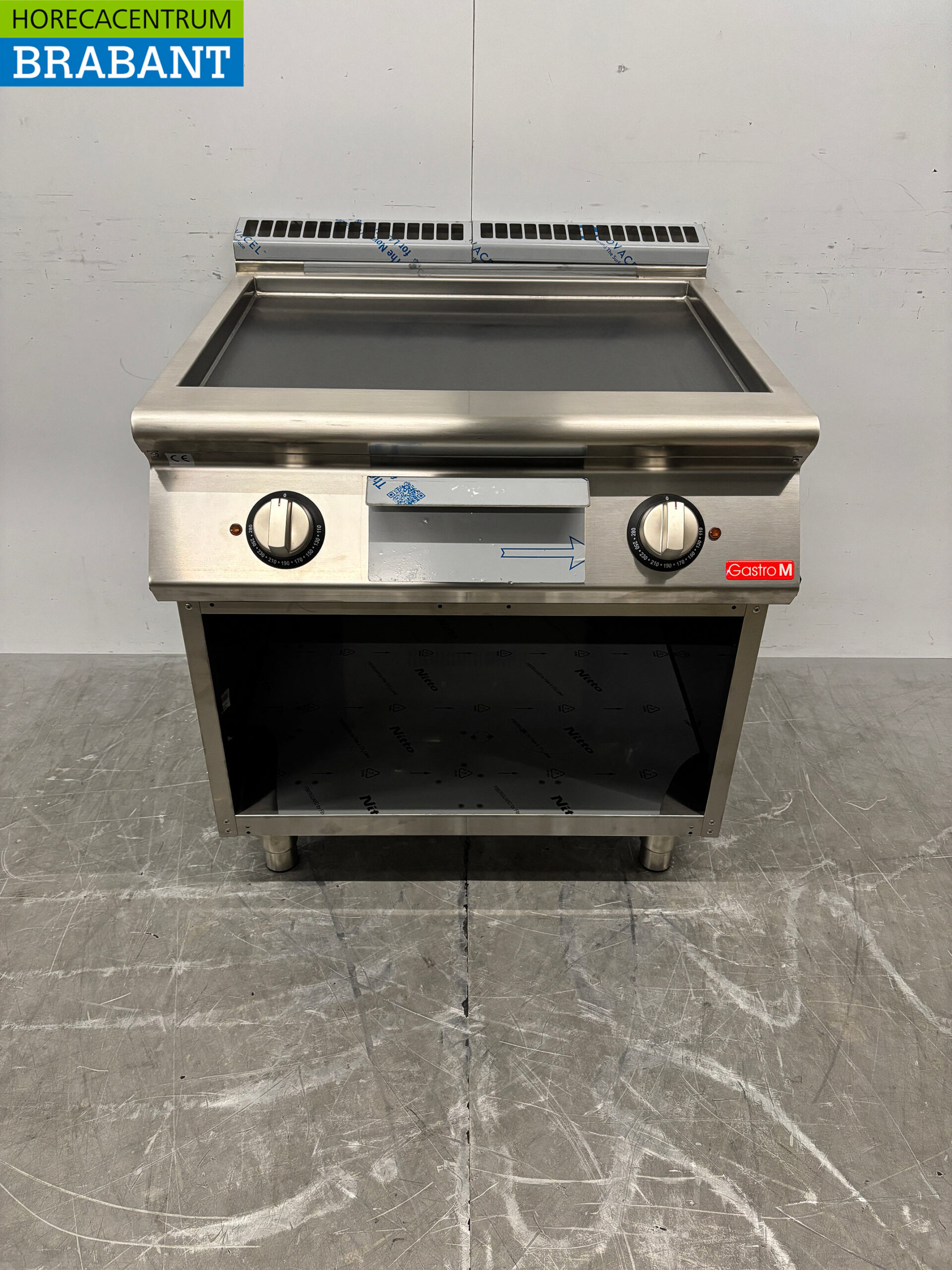 Stainless Steel Gastro M Smooth Griddle, 80 cm, 400V, Food Service