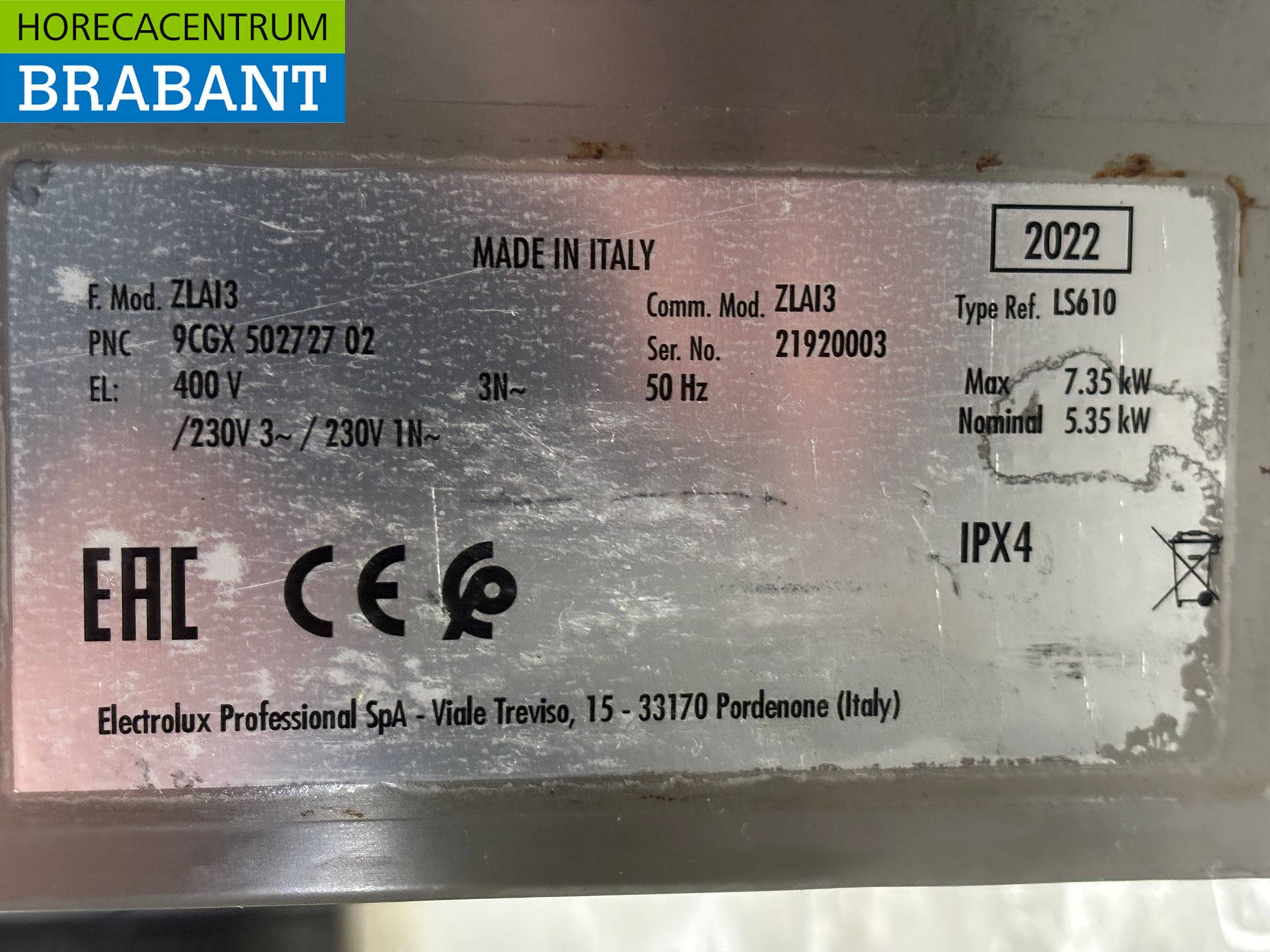 Zanussi ZLAI3 Stainless Steel Dishwasher, 400V - Image 7