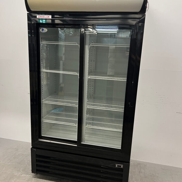 Double-Door Glass-Door Refrigerator, 2 Sliding Doors, 1000 Liters, 230V, Food Service