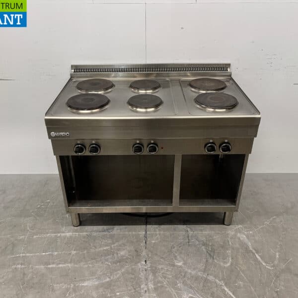 Stainless Steel Mareno 6-Burner Electric Stove, 110 cm, 400V, Commercial Use