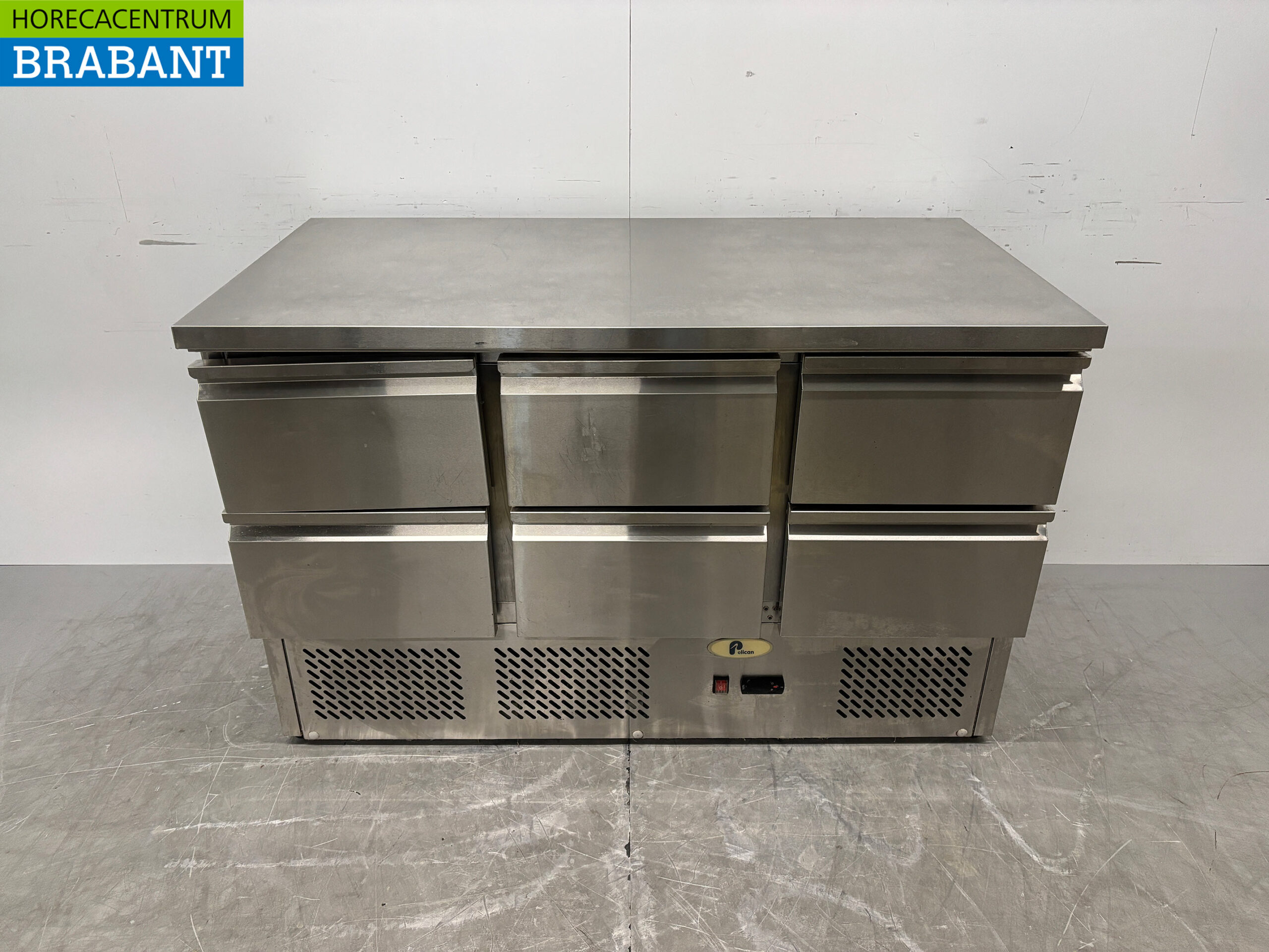 Stainless Steel Pelican Refrigerated Workbench, 6 Drawers, 136.5 cm, 230V, Food Service
