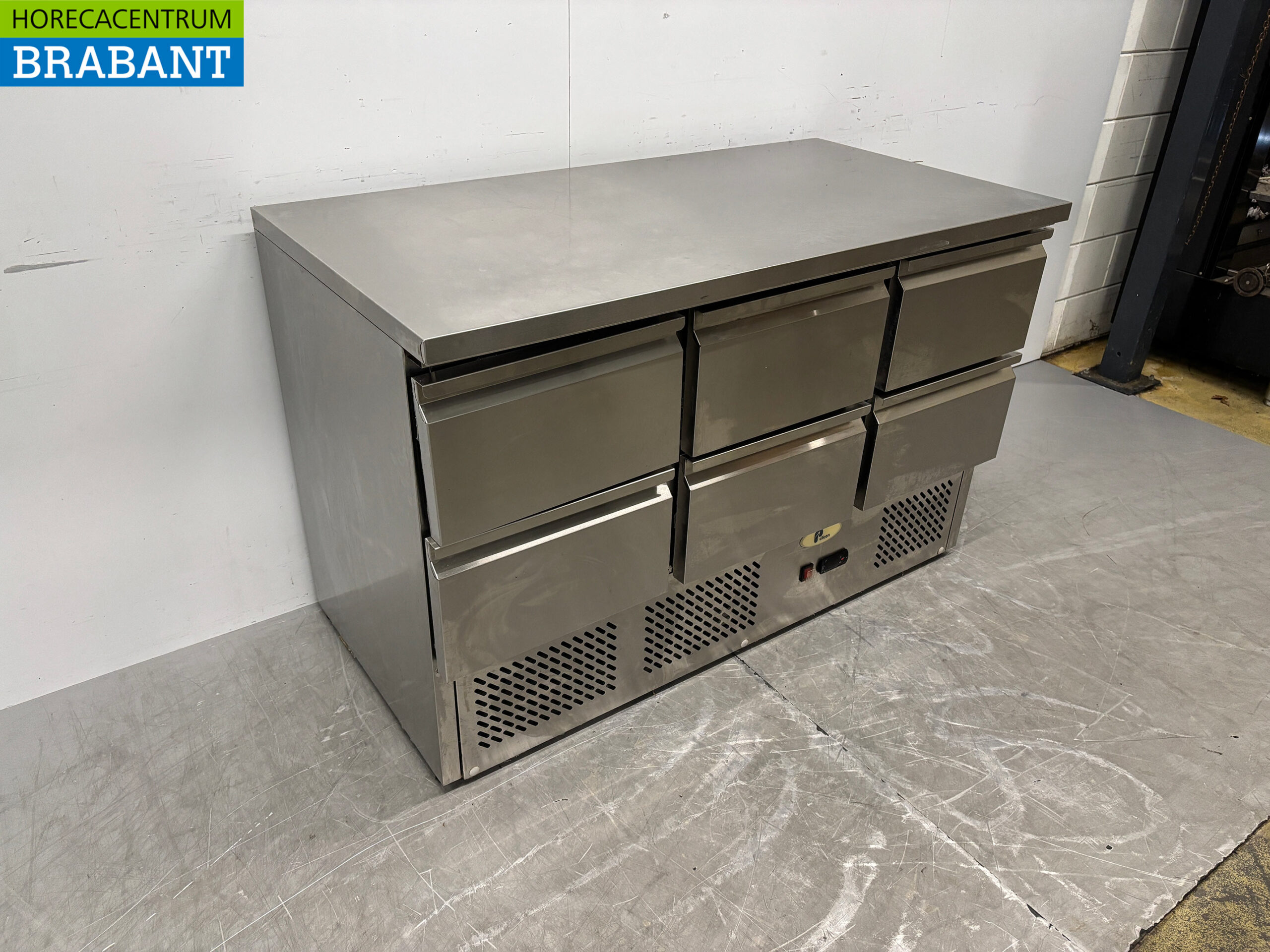 Stainless Steel Pelican Refrigerated Workbench, 6 Drawers, 136.5 cm, 230V, Food Service - Image 3