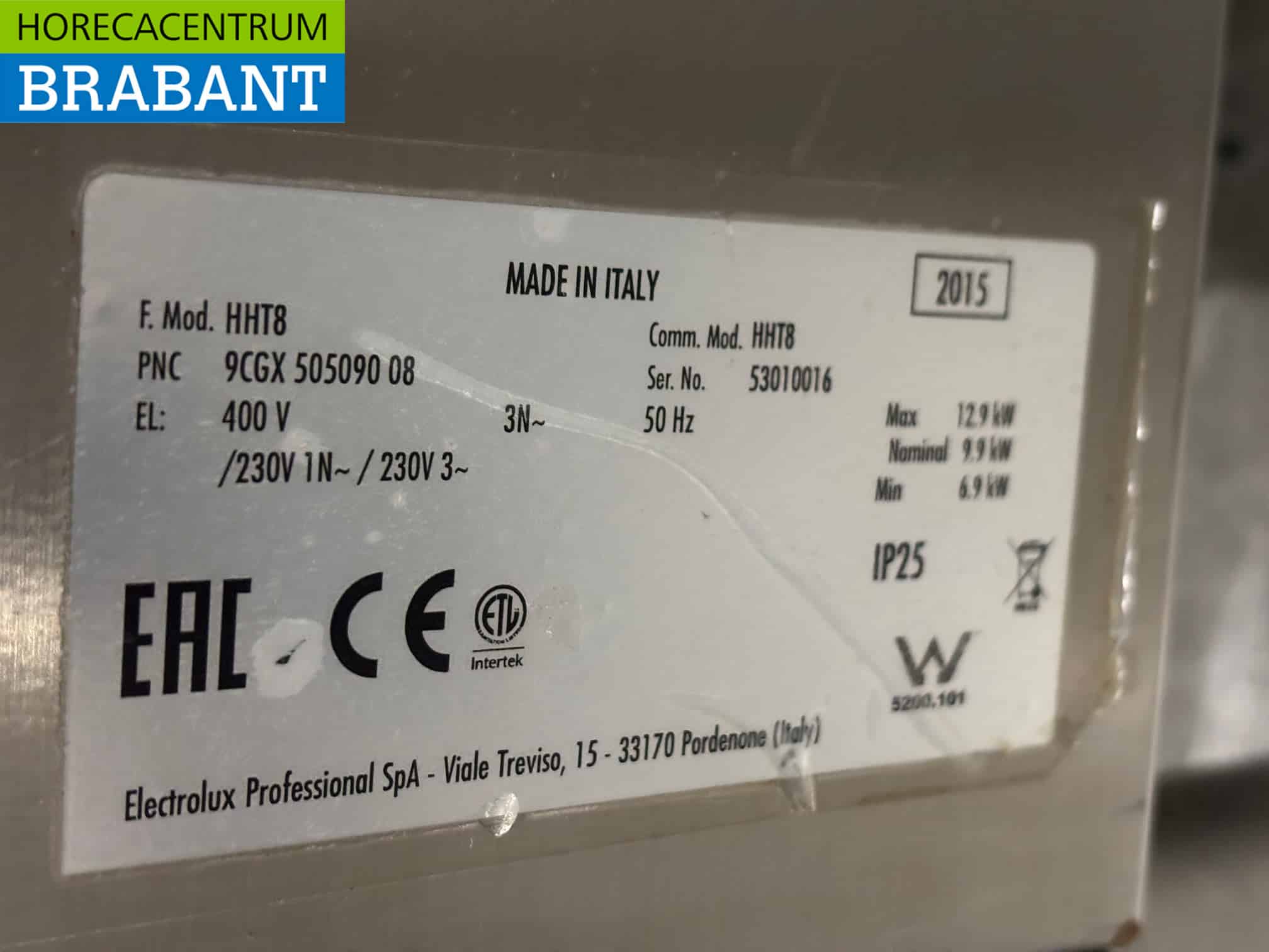 Stainless steel Zanussi HHT8 Sliding dishwasher 400V Catering - Image 6