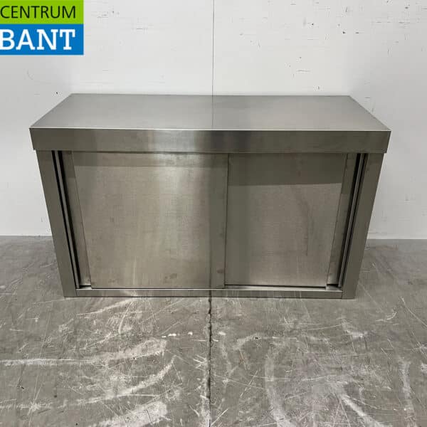 Stainless steel Wall Cabinet 2 Sliding Doors 120 cm Catering
