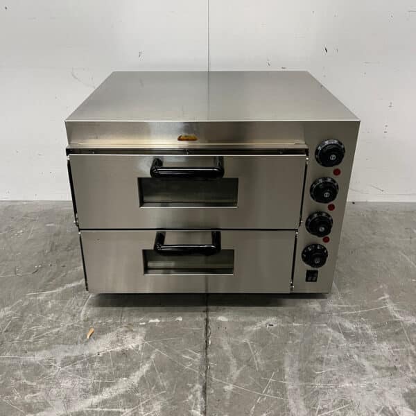 Stainless steel Double Pizza oven 2 x 40 cm stone 230V Catering
