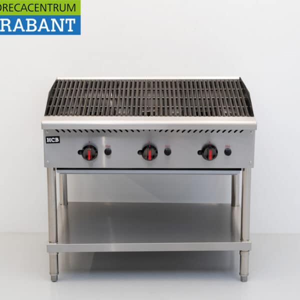 HCB Stainless Steel Lavagrill Chargrill, 3 Burners, Propane Gas, 30.75 kW, 91.5 cm, Food Service