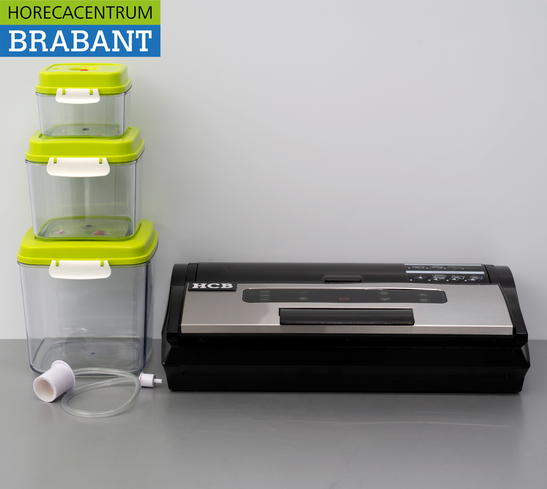 HCB Vacuum Sealer, 350 mm, complete with a set of 3 vacuum containers, for the food service industry
