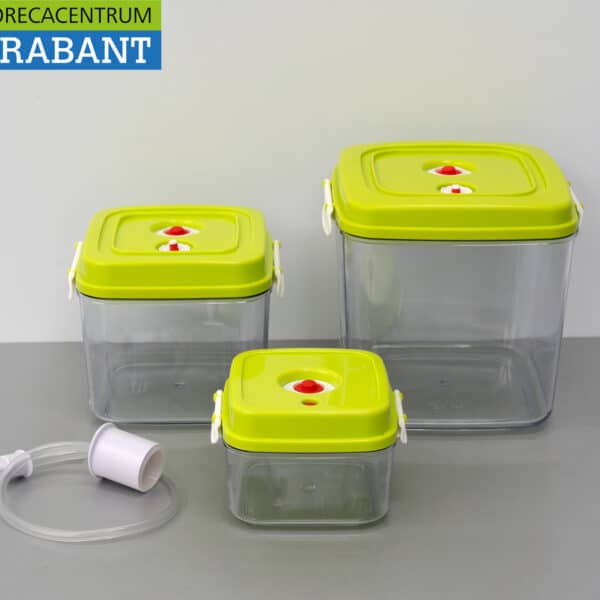 HCB Set of 3 vacuum containers for use with a vacuum sealer in the foodservice industry