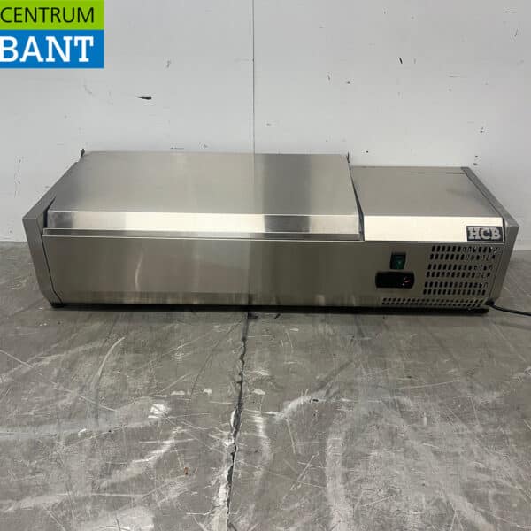 Stainless steel HCB Top mounted display case Top mounted refrigerated display case saladière 4 x 1/4 GN 100 cm Horeca