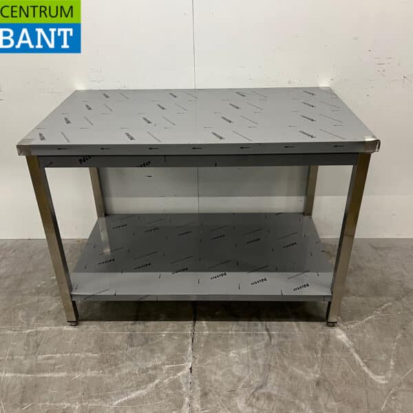 Stainless Steel Work Table with Base, 120 x 70 x 86 cm, Food Service