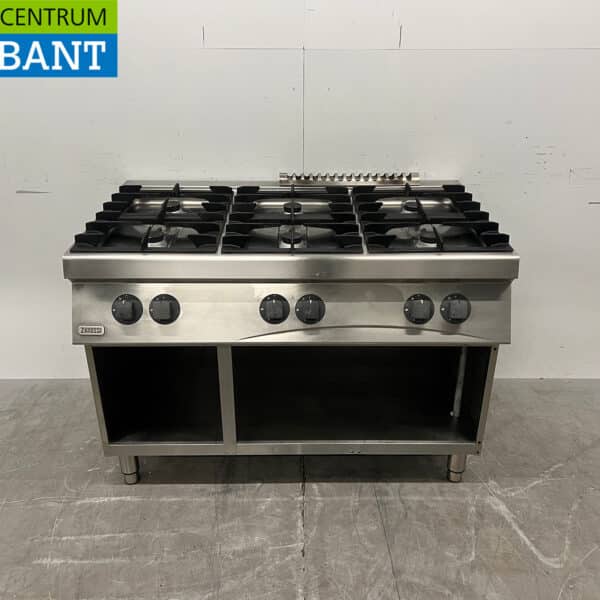 Zanussi 120 cm Stainless Steel 6-Burner Gas Stove for the Food Service Industry