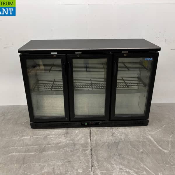 Polar Bar Refrigerator 3 Glass Folding Doors 135 cm 230V Catering