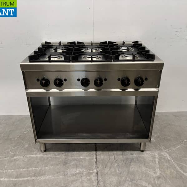 Stainless Steel Giga 6-Burner Gas Stove, 100 cm, GAS, Commercial