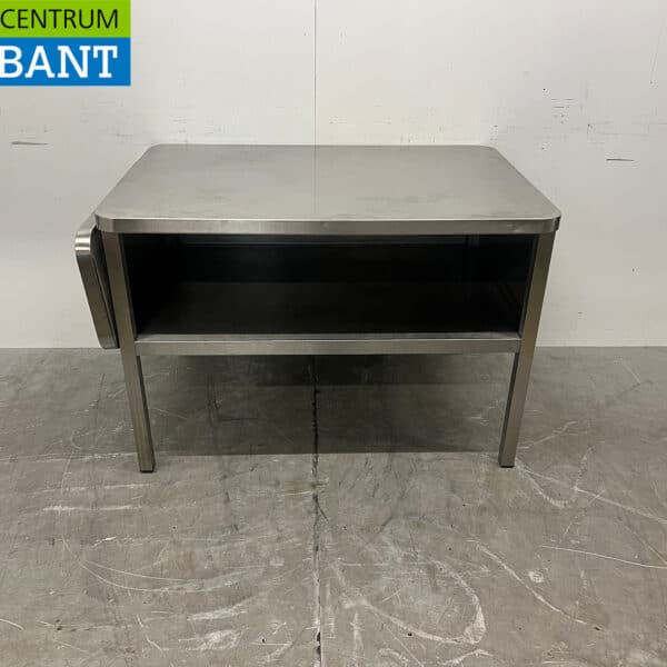 Stainless Steel Work Table with Folding Table, 124.5 x 80 x 82 cm, Food Service