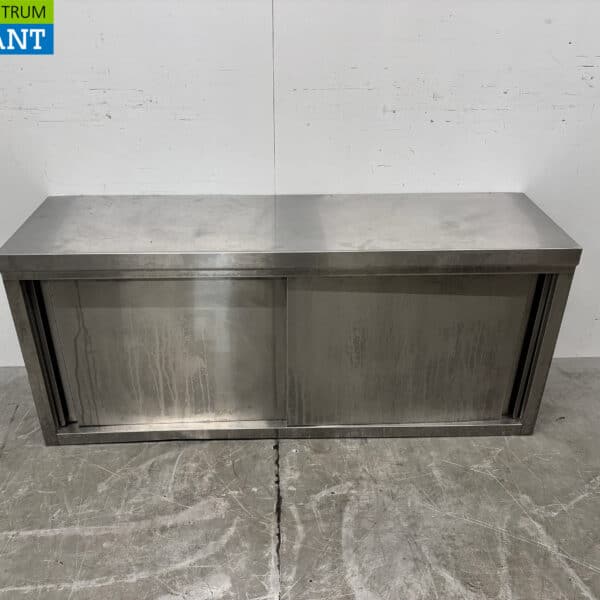 Stainless steel Wall Cabinet 2 Sliding Doors 140 cm Catering