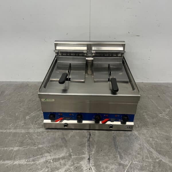 Stainless Steel Fryland Double Fryer, 2 x 8 liters, 400V, Commercial Use