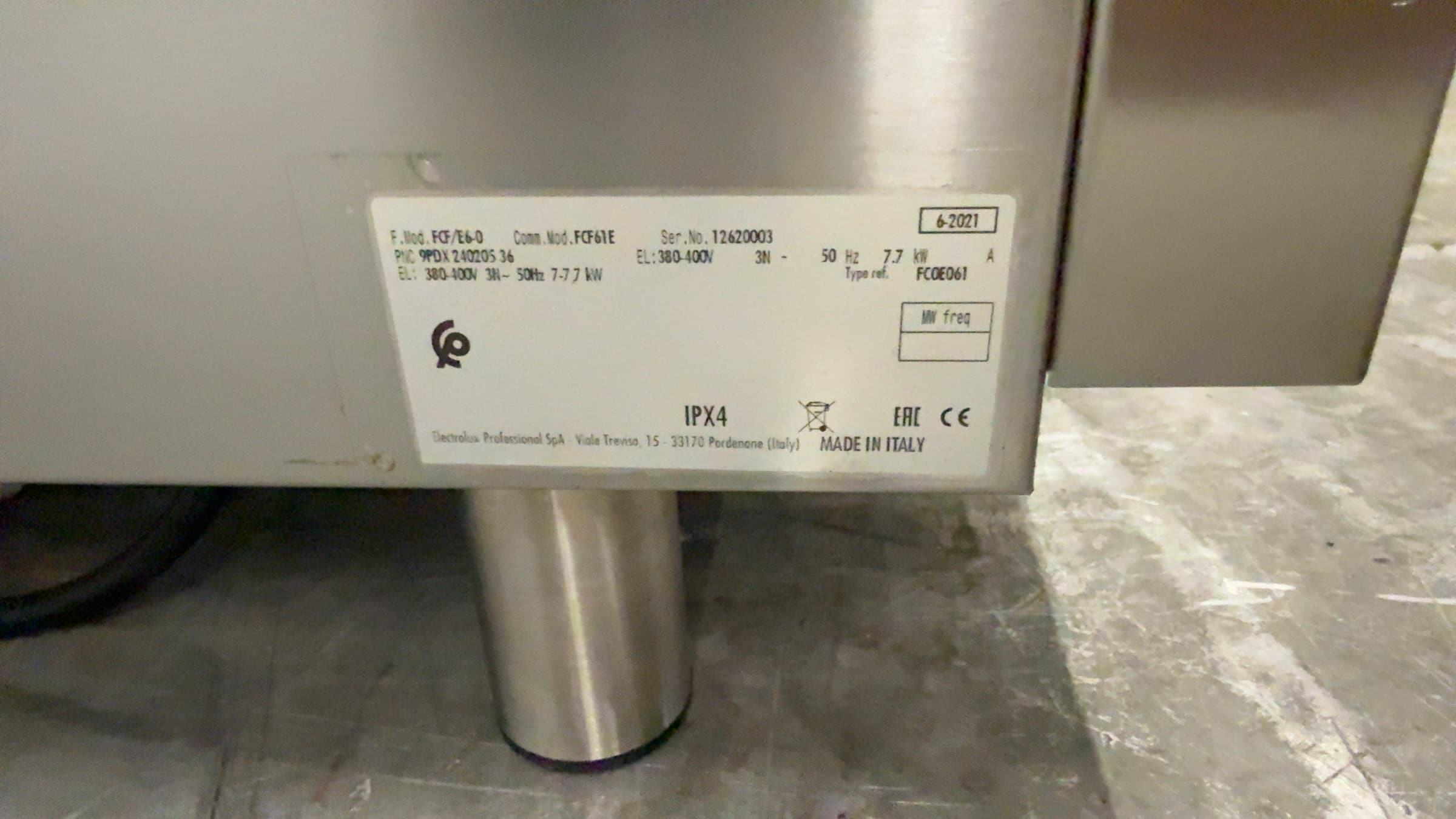 RVS Zanussi Heteluchtoven met vochtinjectie 6 x 1/1 GN 400V Horeca