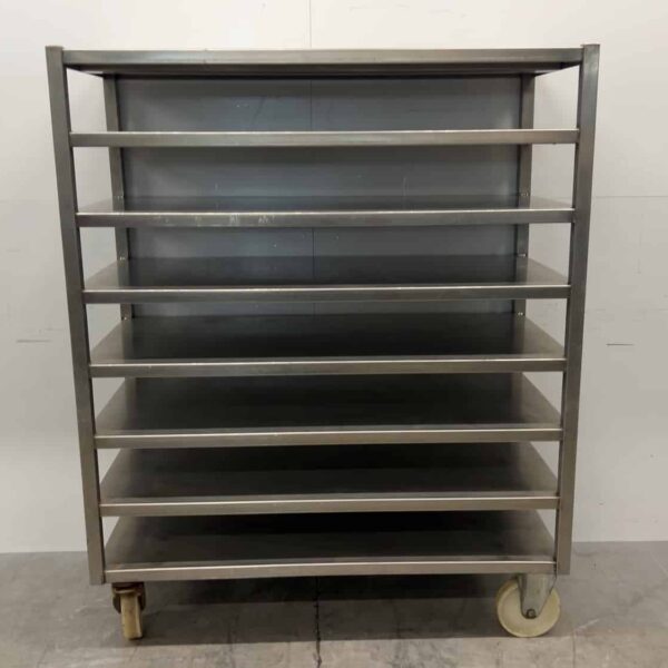 Stainless Steel Mobile Shelving Unit, 141 x 67 x 174 cm, Food Service