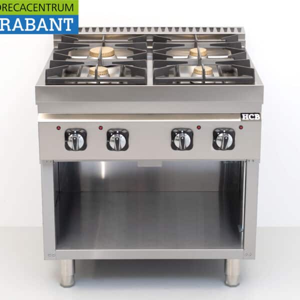 HCB 4-Burner Gas Stove, 28.5 kW, 80 cm, Commercial Use