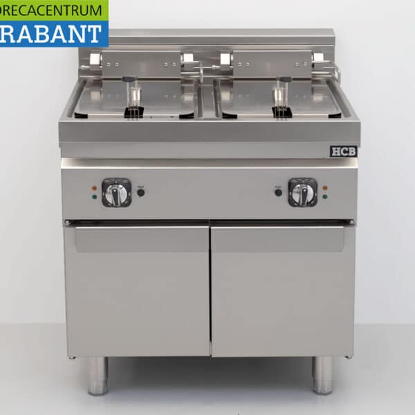 HCB Stainless Steel Electric Double Fryer 2 x 16 liters 28.4 kW 400V 80 cm Food Service