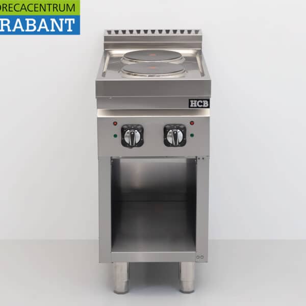 HCB Stainless Steel 2-Burner Electric Stove, 5.2 kW, 400V, 40 cm, Commercial Use