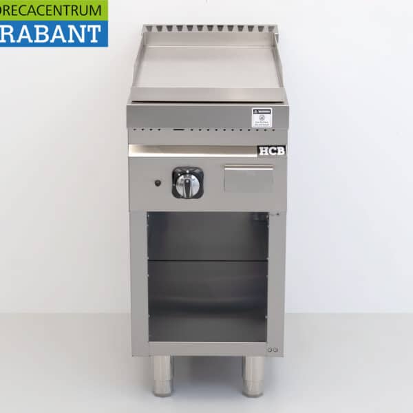 HCB Stainless Steel Griddle, Smooth, 6.5 kW, Gas, 40 cm, Food Service