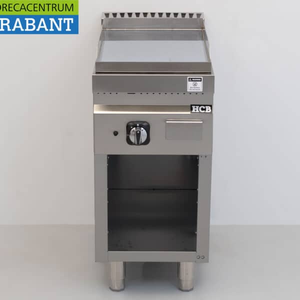 HCB Stainless Steel Griddle, Chrome, 6.5 kW, GAS, 40 cm, Food Service