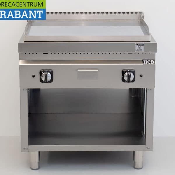 HCB Stainless Steel Griddle, Chrome, 13 kW, 80 cm, GAS, Food Service