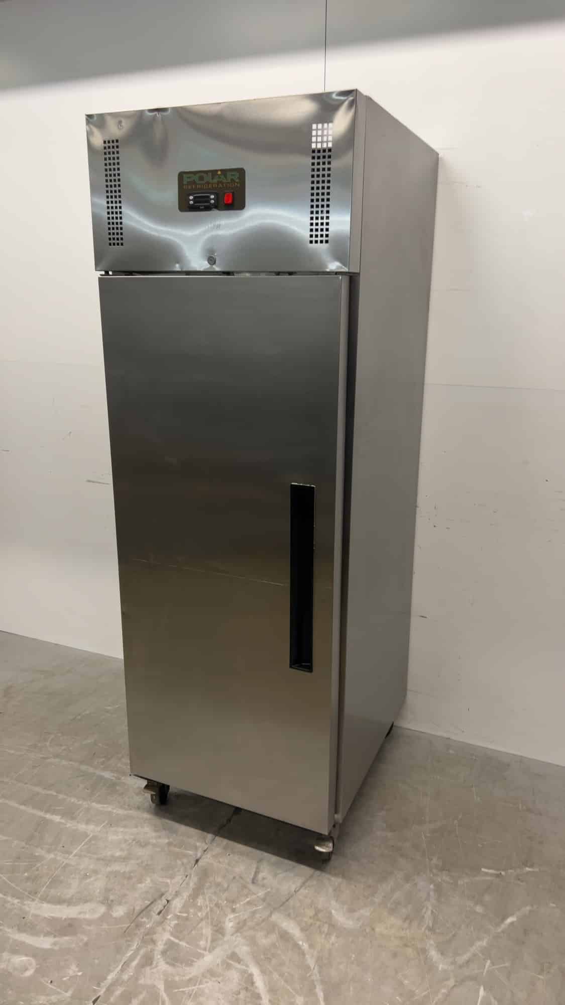 Stainless Steel Polar G593 Refrigerator, 376 liters, 230V, 68 x 81 x 200 cm, Commercial Use