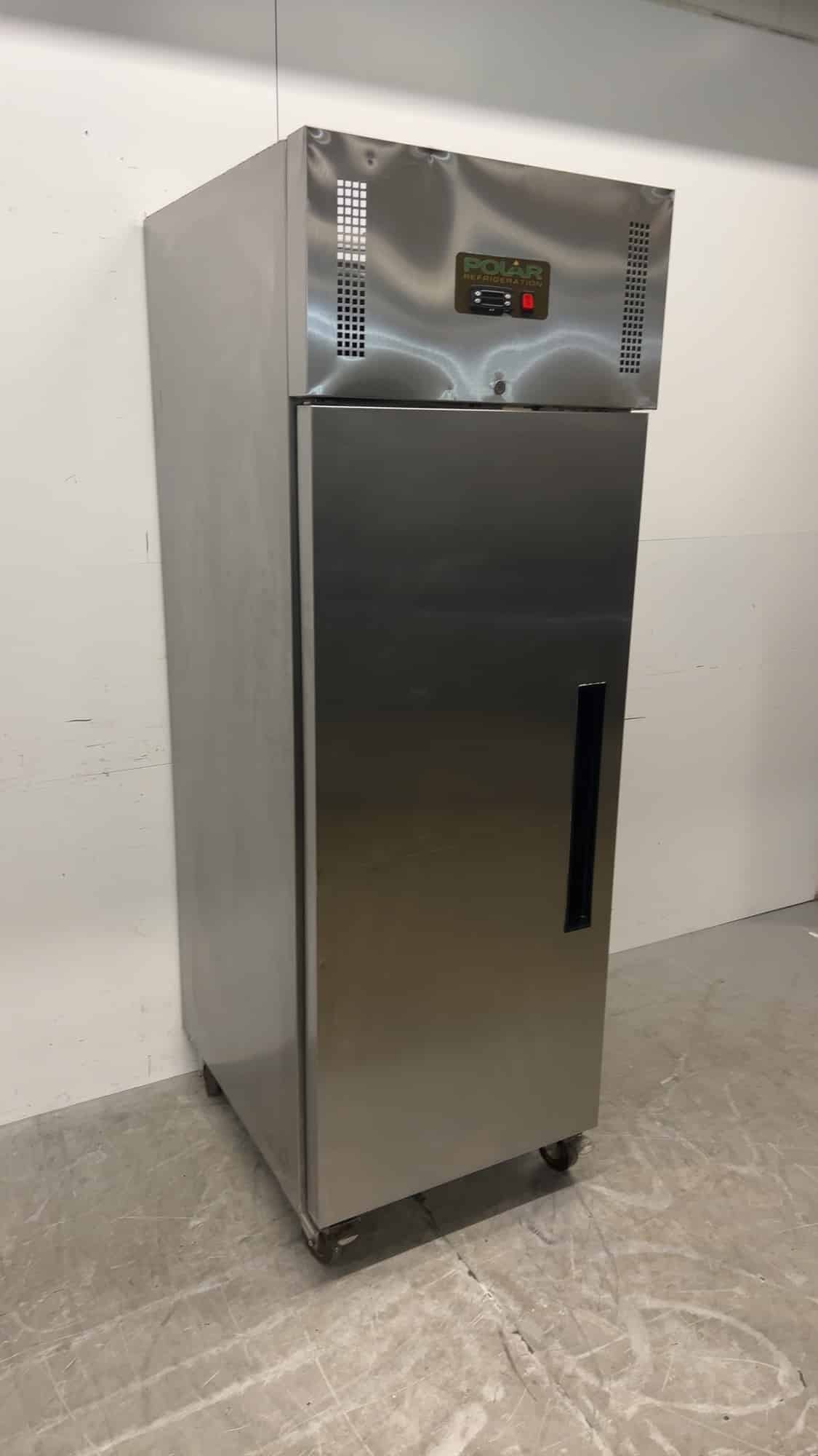Stainless Steel Polar G593 Refrigerator, 376 liters, 230V, 68 x 81 x 200 cm, Food Service