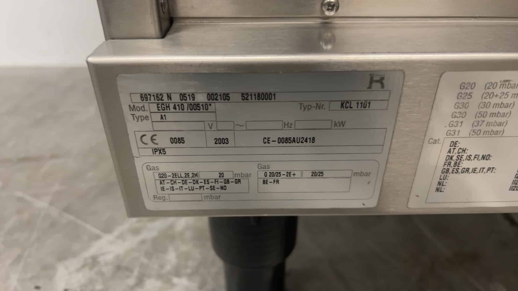 RVS Küppersbusch EGH 410/00510 4-pits Gasfornuis 24 kW GAS Horeca