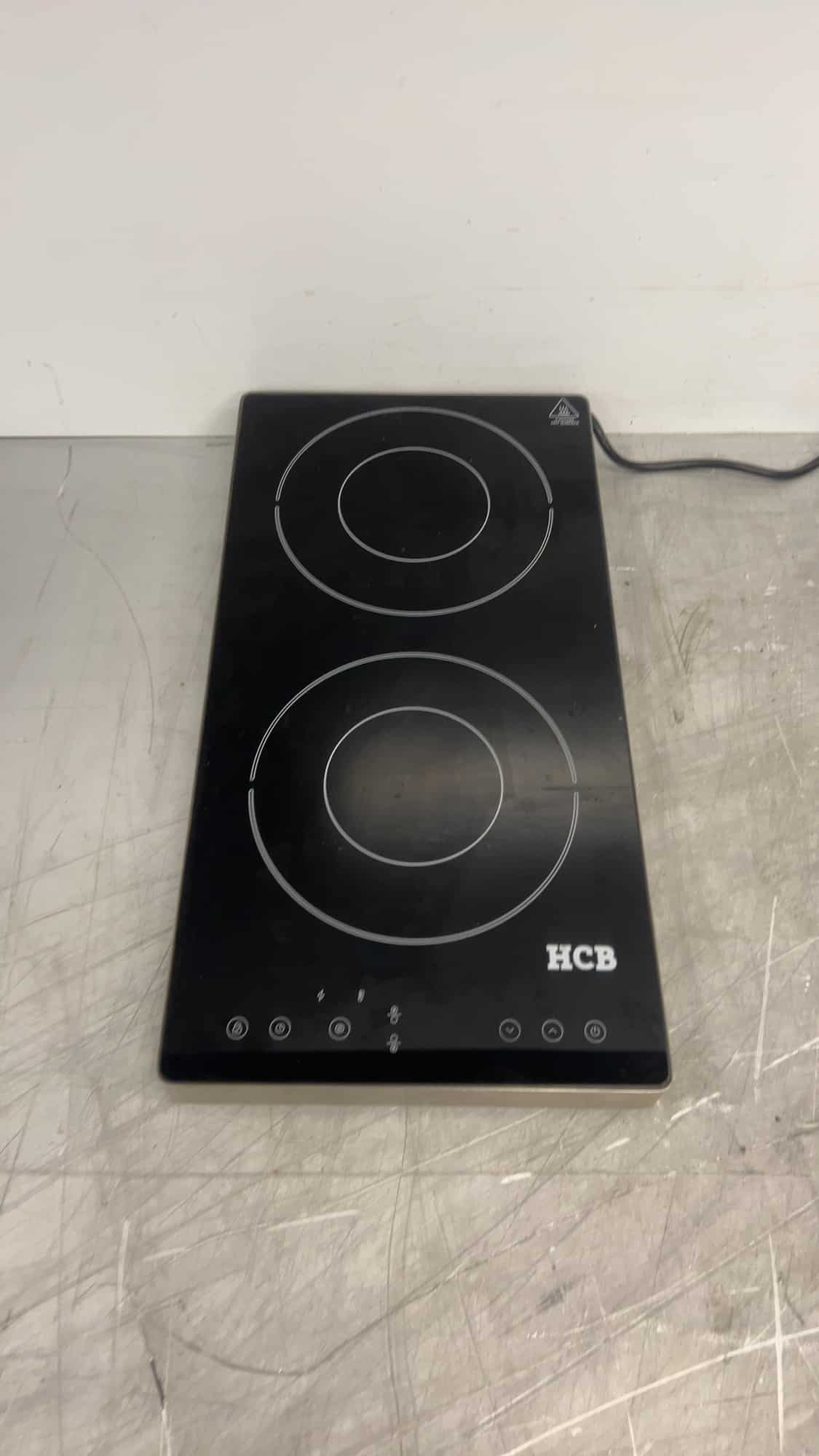 RVS HCB Inductieplaat 2 pitten 3.5 kW 30 x 58 x 6.5 cm 230V Horeca